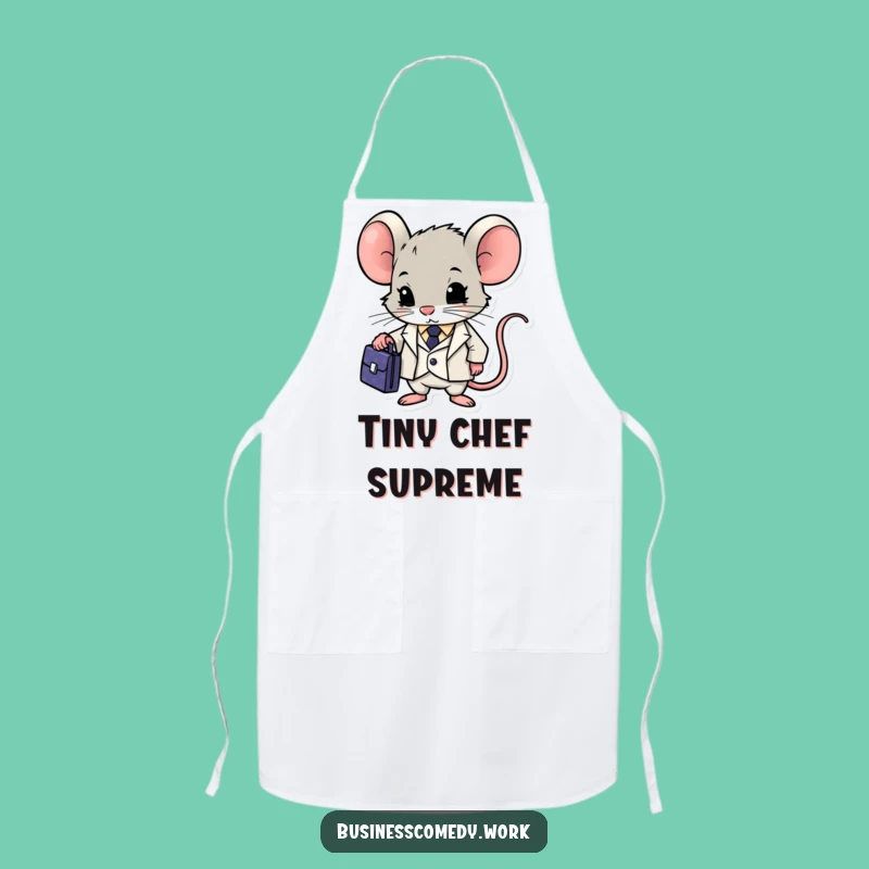 Funny Mouse Apron: Determined Suit Chef Character, a Hilarious Cooking Gift