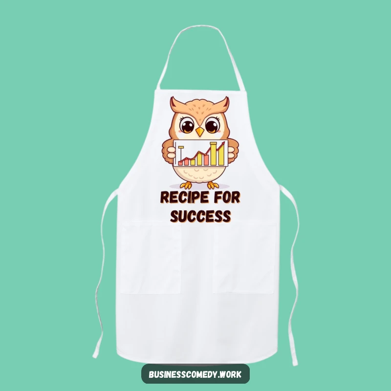 Funny Owl Apron: Cheerful Analyst Chef Character, Smart Humorous Gift