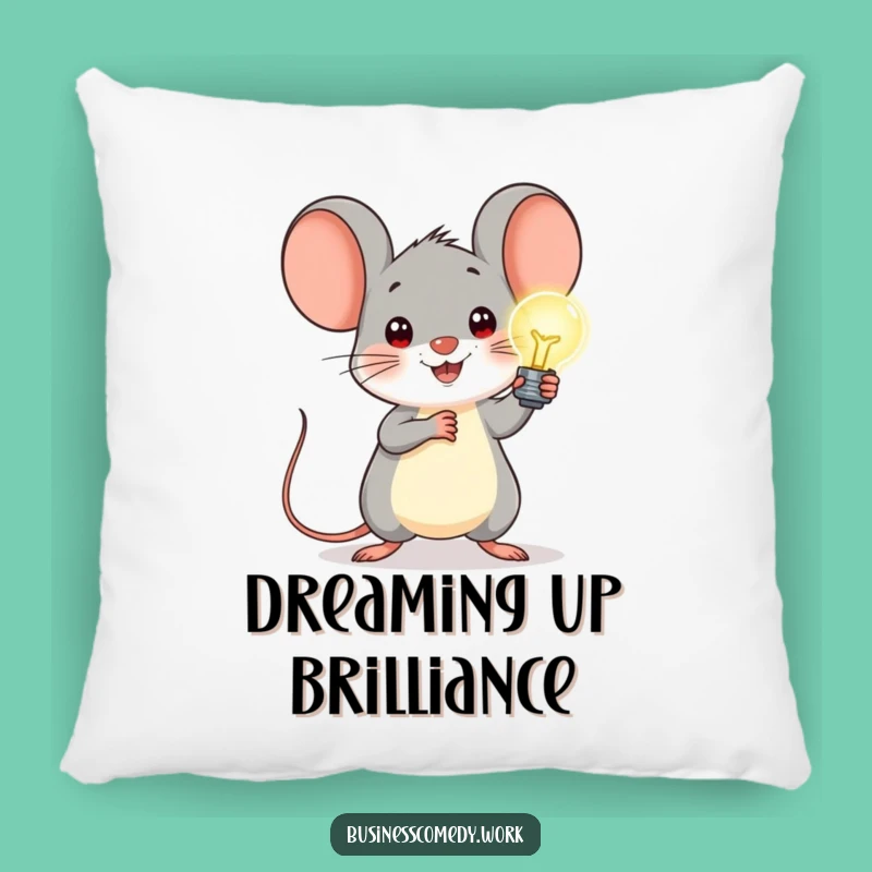 Funny Mouse Lightbulb Pillow: Comfort for Your Brightest Ideas
