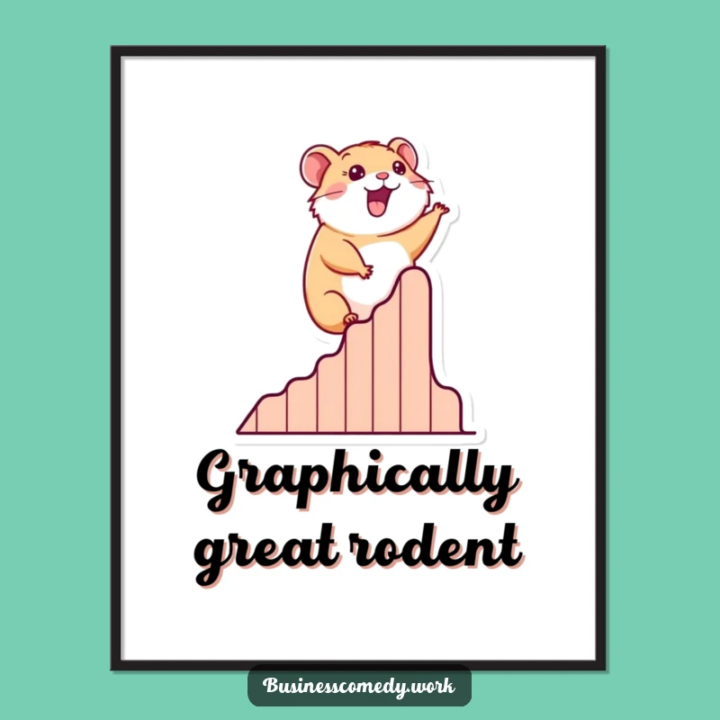 Funny Hamster Success Digital Art - Climber Decor Gift