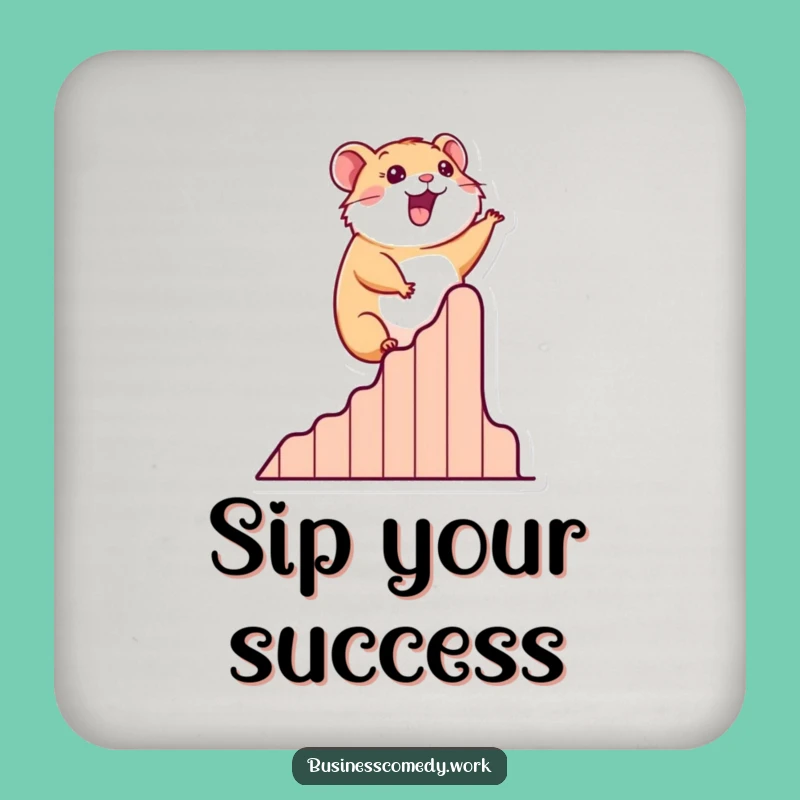 Funny Hamster Success Coaster - Climber Drink Protector Gift