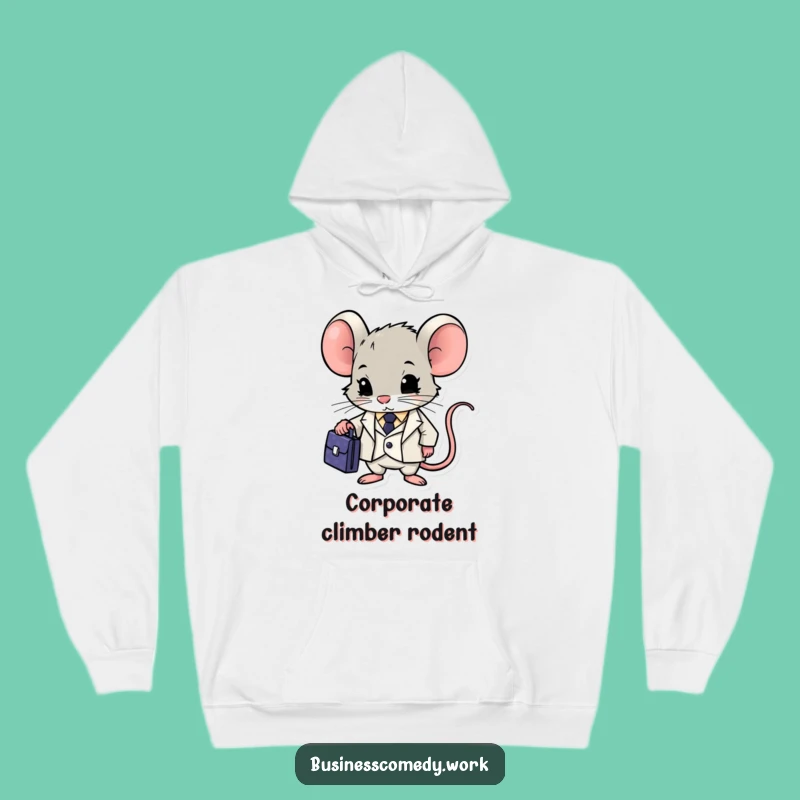 Funny Mouse Hoodie: Determined Business Character for a Cozy, Humorous Gift