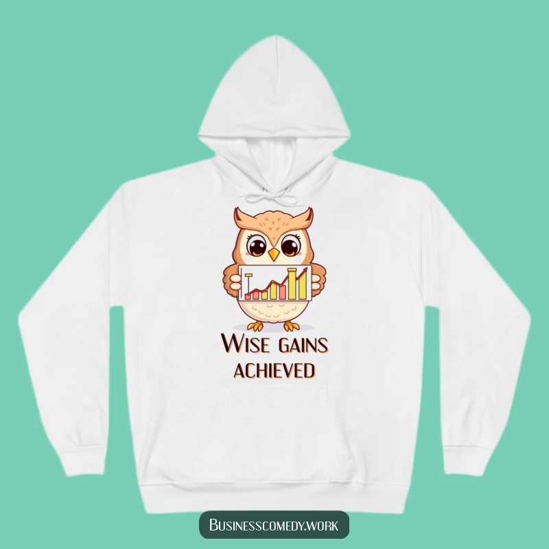 Funny Owl Hoodie: Cheerful Analyst Character, Cozy & Smart Humorous Gift