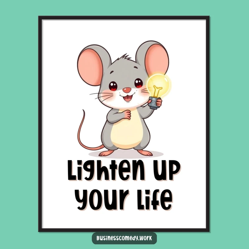 Funny Free Printable Wall Art: Lightbulb Mouse Idea to Spark Joy and Decor