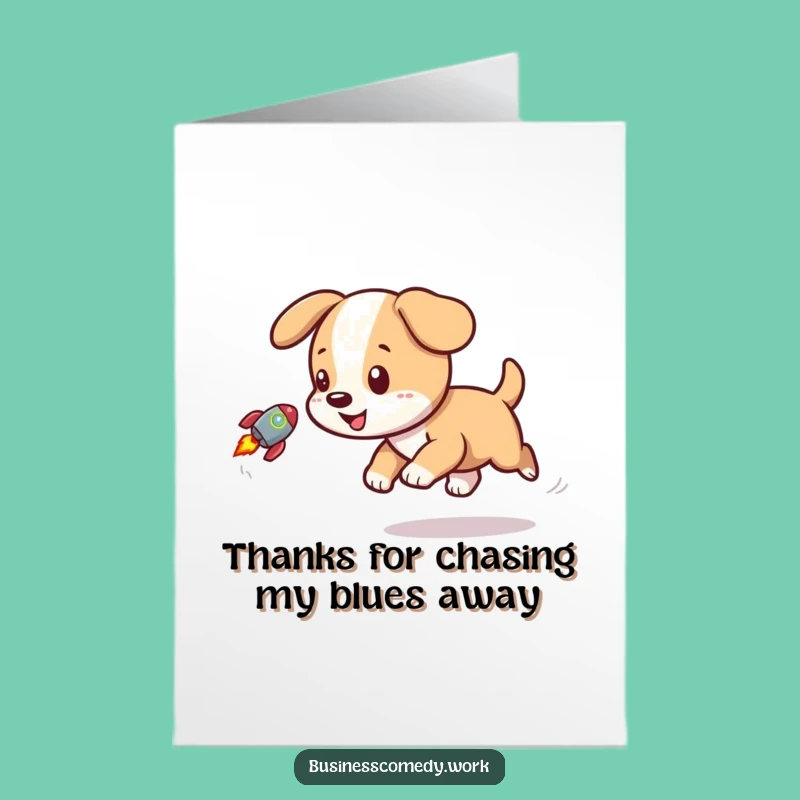 Free Printable Rocket Chase Thank You Card - Funny Downloadable Gift for Energy