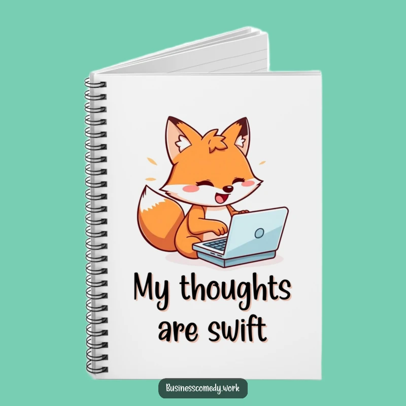 Funny Fox Notebook: Playful Typist Character for Speedy Humorous Gift