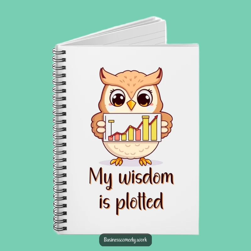 Funny Owl Notebook: Cheerful Analyst Character for Smart Humorous Gift