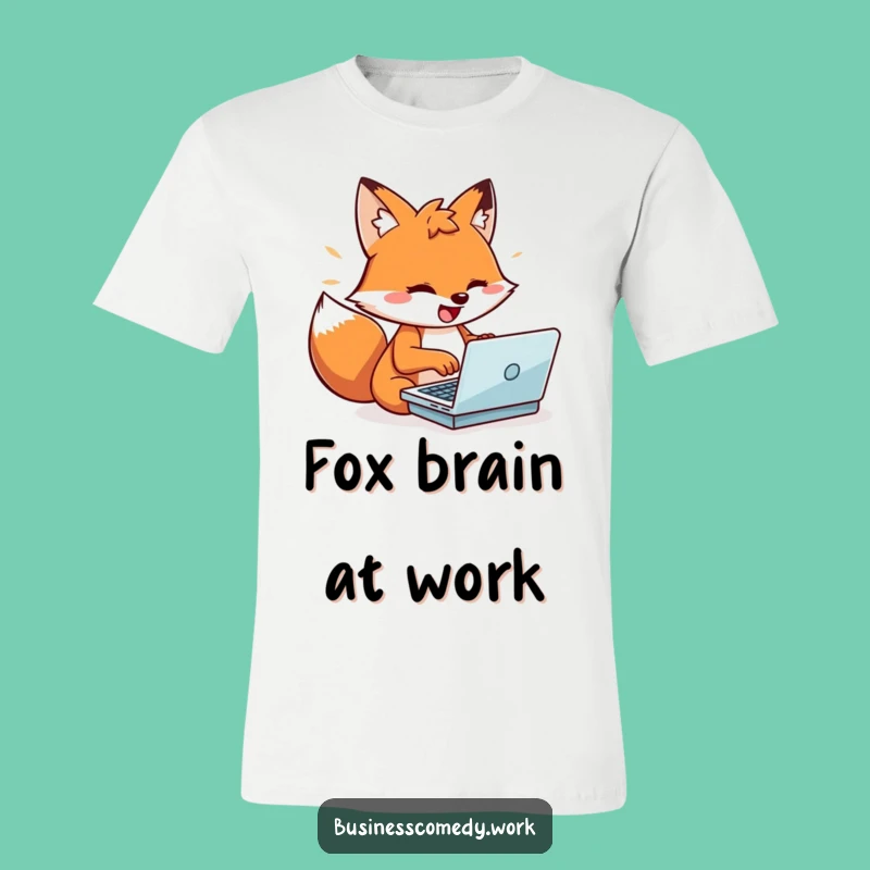 Funny Fox T-Shirt: Playful Typist Character, an Energized & Humorous Gift