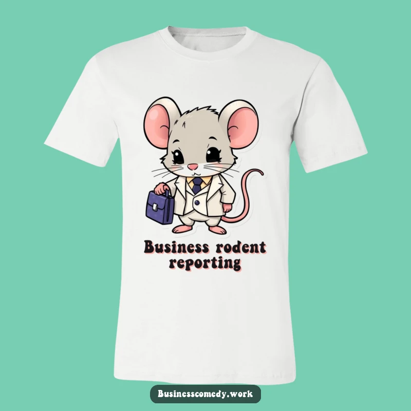Funny Mouse Suit T-Shirt: Determined Character Tee, a Humorous Gift Idea