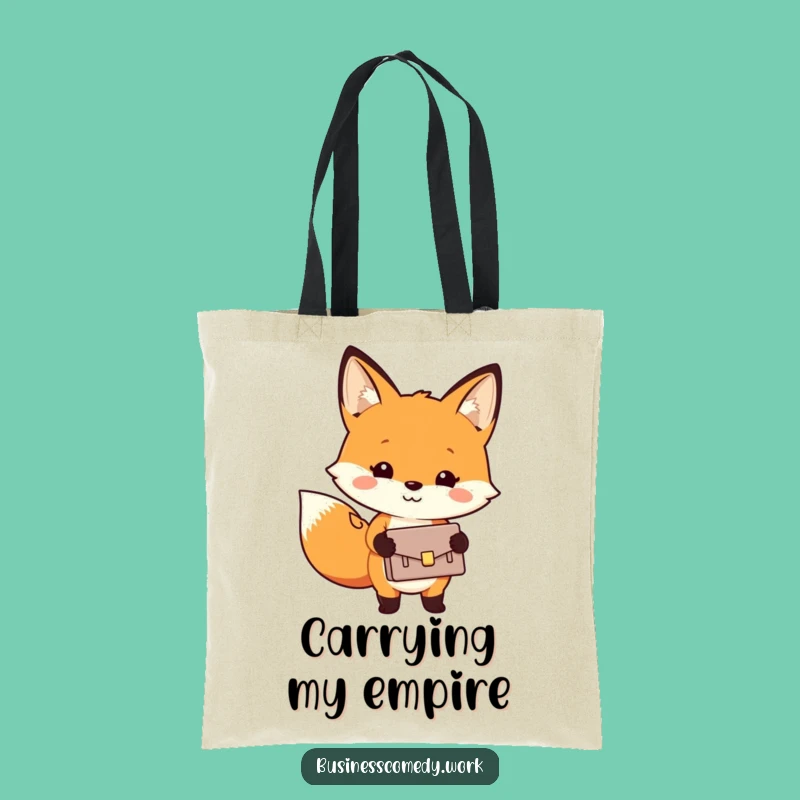Funny Fox Briefcase Tote Bag - Cheerful Business Carry-All Gift