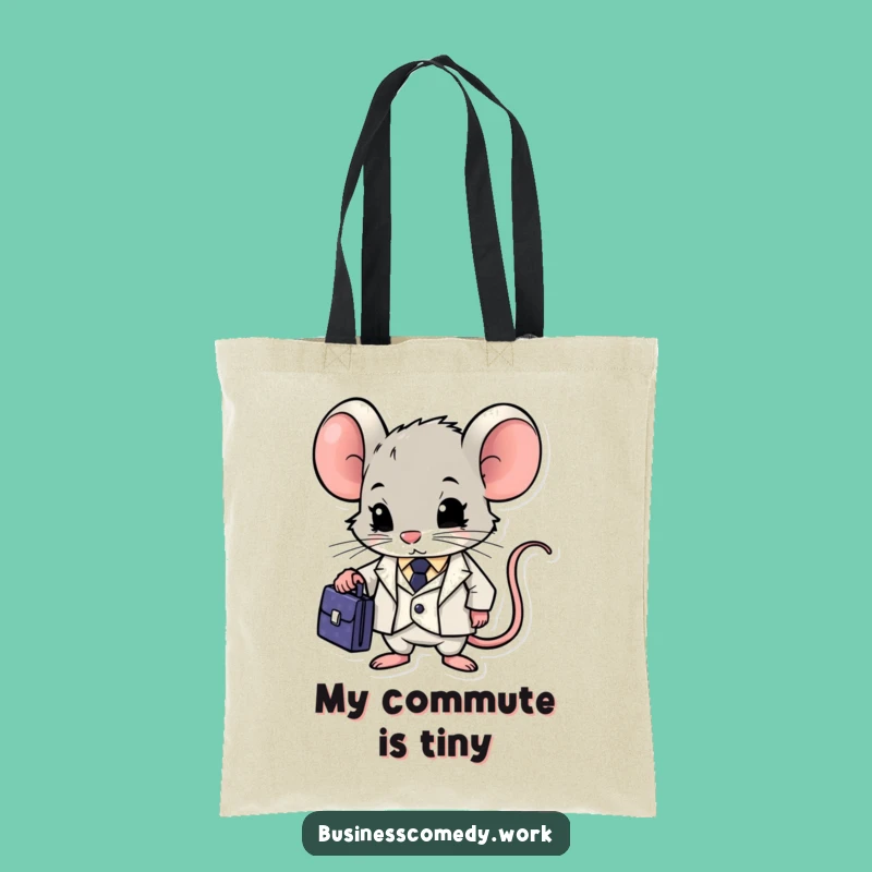 Funny Mouse Tote Bag: Determined Suit Character, a Stylish & Humorous Gift